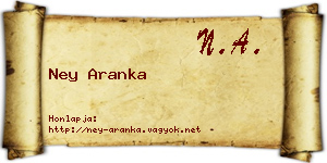 Ney Aranka névjegykártya